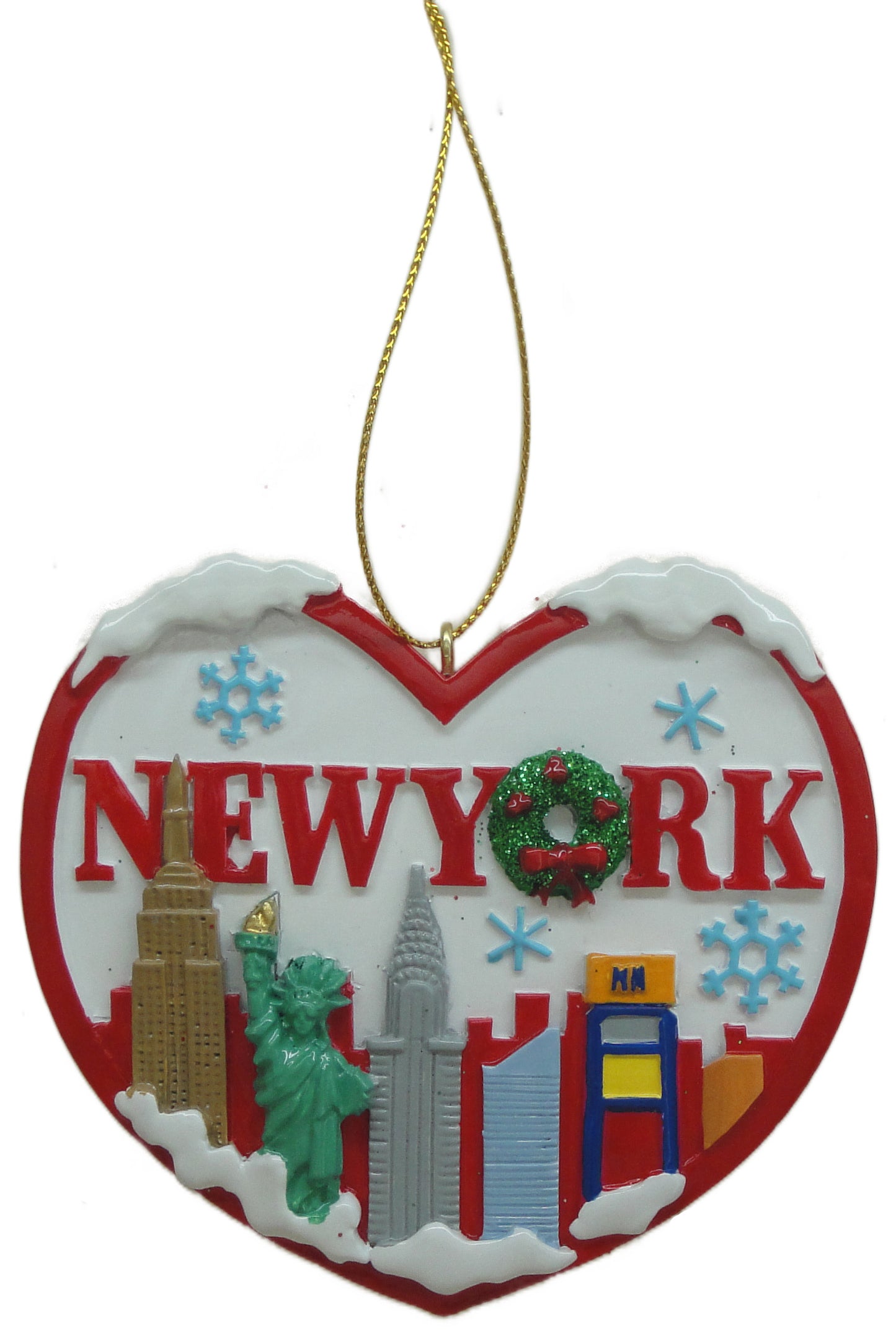 New York Glitter Ornament