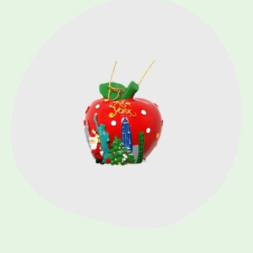 X-MAS Poly Ornament Apple with Skyline