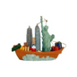 New York City Boat Ornament – Famous NYC Landmarks on a Boat Ride