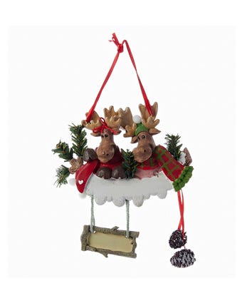 Moose Family Of 2 Ornament For Personalization