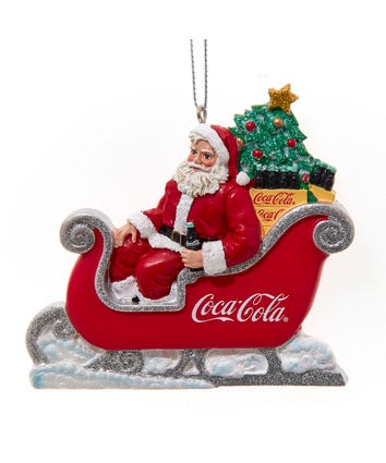 Coca-Cola® Santa In Sleigh Ornament