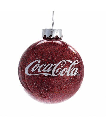 Coca-Cola® Glittered Glass Ball Ornament