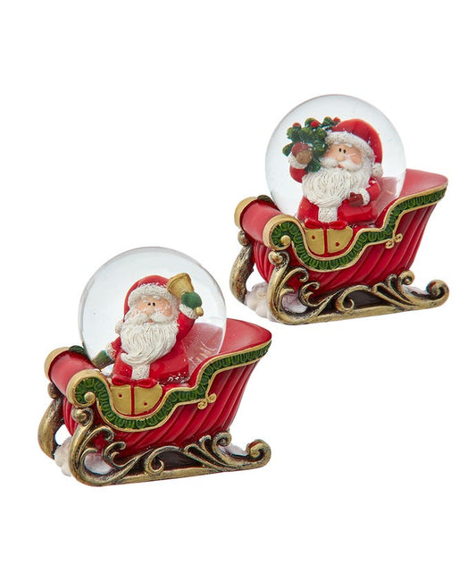 Santa on Sleigh Water Globes