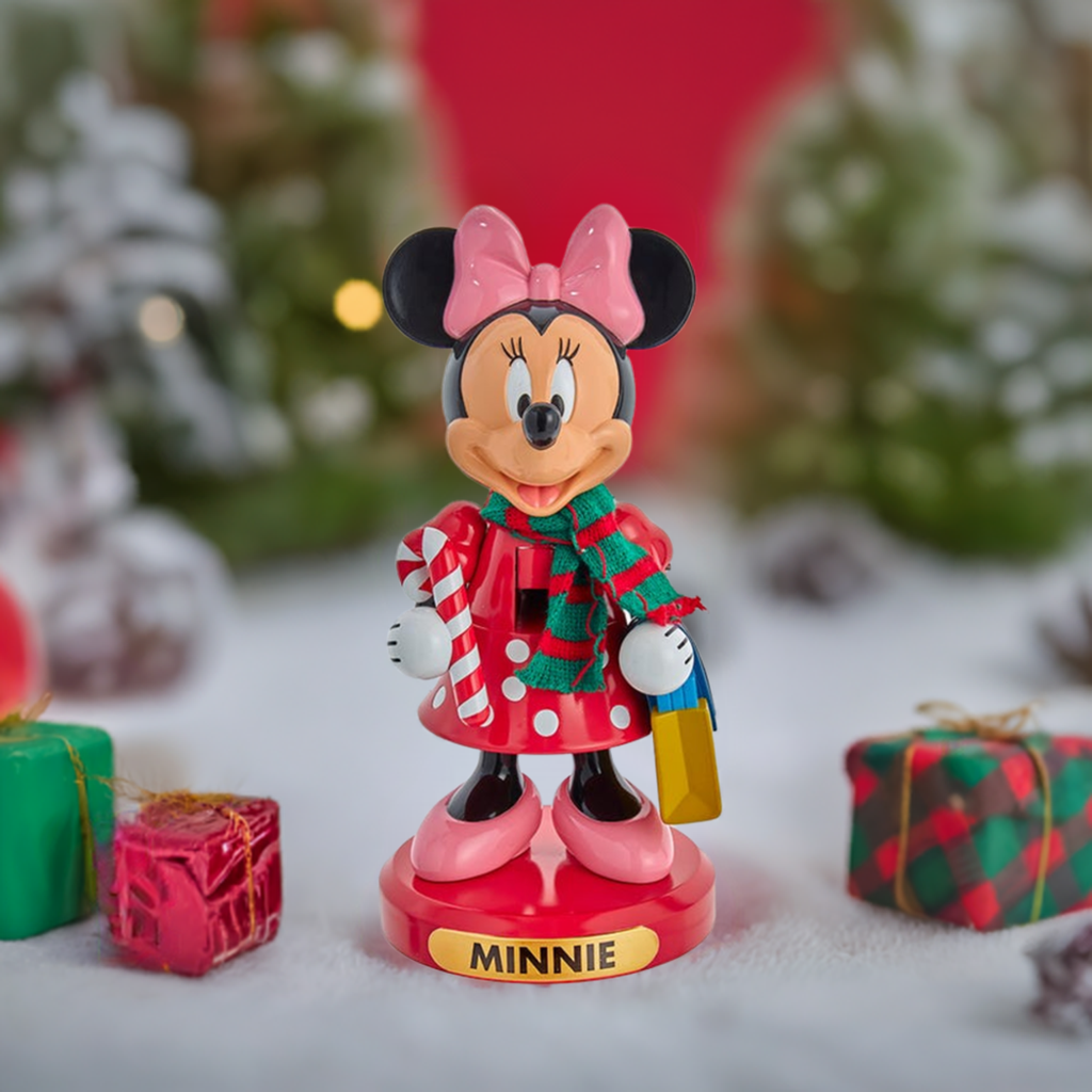 10“ Disney© Minnie Mouse With Candy Cane Nutcracker