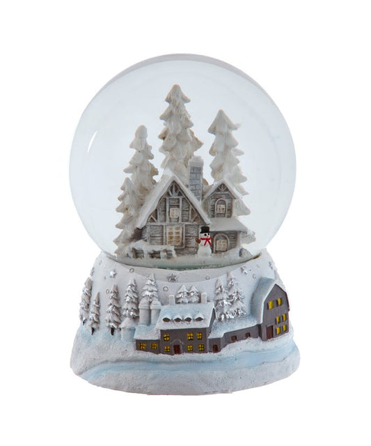 120MM Musical Snowy House Water Globe