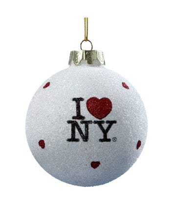 I Love NY® Glass Ball Ornament