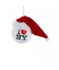 I Love NY® Ball With Santa Hat Ornament