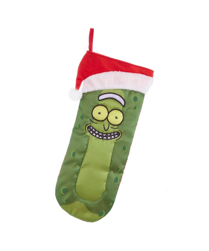 Rick and Morty™ Pickle Rick Stocking With Santa Hat