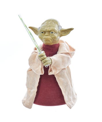 12" Battery-Operated Star Wars™ Yoda With Lightsaber LED Treetop